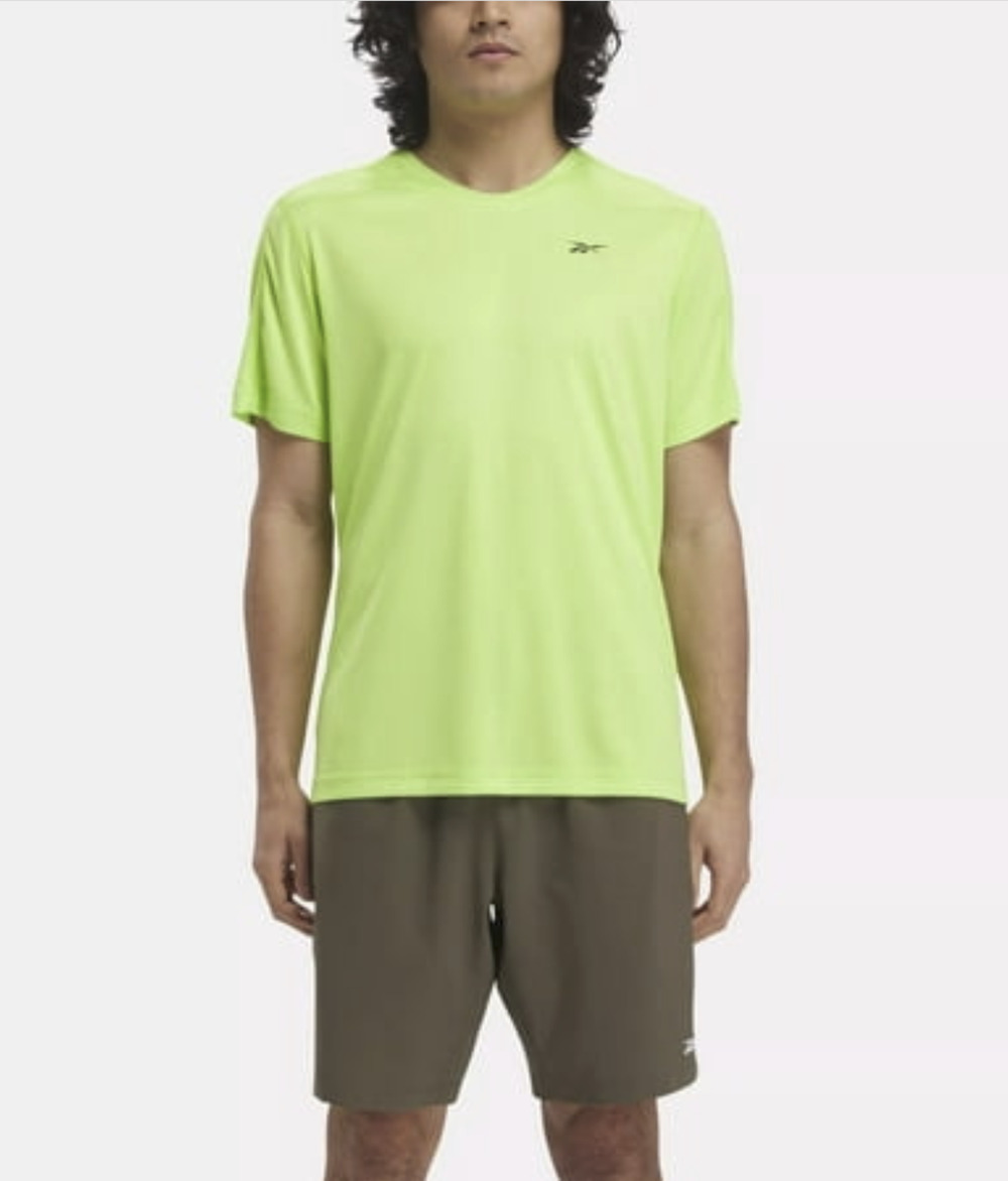 Reebok Men Training Tech T-Shirt Laser Lime Size L